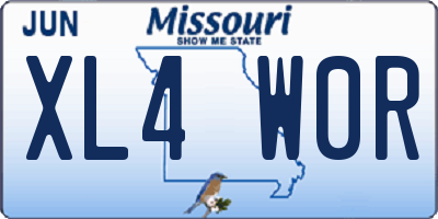 MO license plate XL4W0R