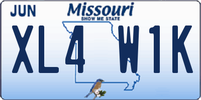 MO license plate XL4W1K