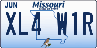 MO license plate XL4W1R