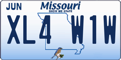 MO license plate XL4W1W