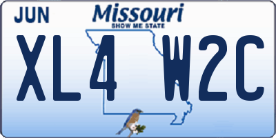 MO license plate XL4W2C