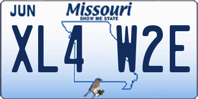 MO license plate XL4W2E