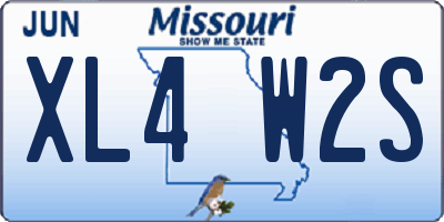 MO license plate XL4W2S