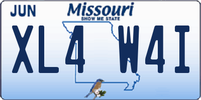 MO license plate XL4W4I