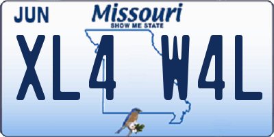 MO license plate XL4W4L