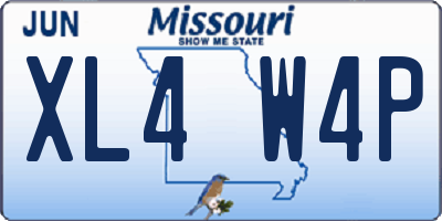 MO license plate XL4W4P