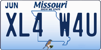 MO license plate XL4W4U