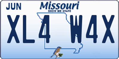 MO license plate XL4W4X