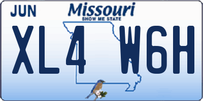 MO license plate XL4W6H