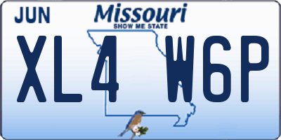 MO license plate XL4W6P