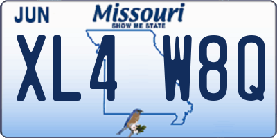 MO license plate XL4W8Q