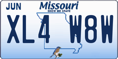 MO license plate XL4W8W