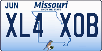 MO license plate XL4X0B