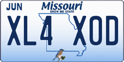 MO license plate XL4X0D