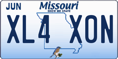 MO license plate XL4X0N