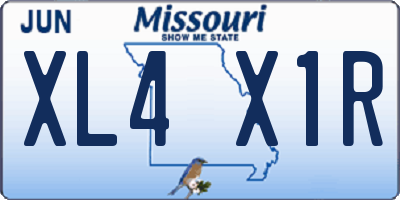 MO license plate XL4X1R
