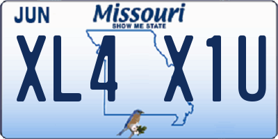 MO license plate XL4X1U