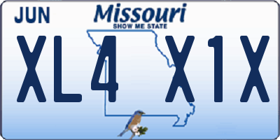 MO license plate XL4X1X