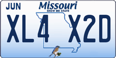MO license plate XL4X2D