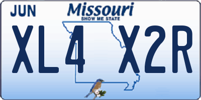 MO license plate XL4X2R