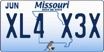 MO license plate XL4X3X