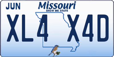 MO license plate XL4X4D