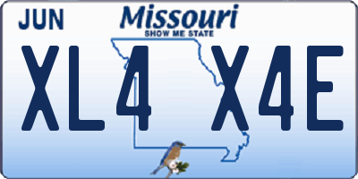 MO license plate XL4X4E