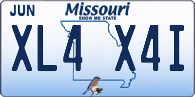 MO license plate XL4X4I