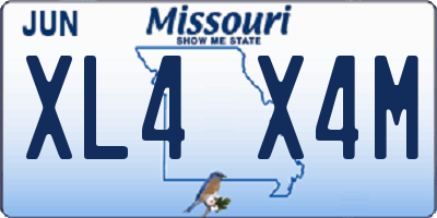 MO license plate XL4X4M