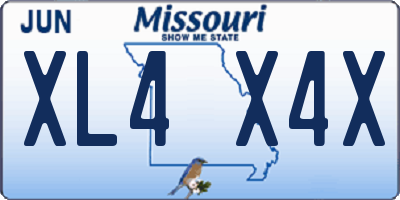 MO license plate XL4X4X