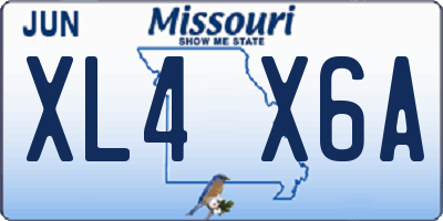 MO license plate XL4X6A