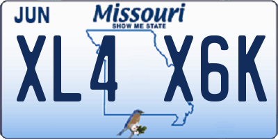 MO license plate XL4X6K
