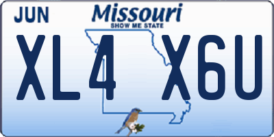 MO license plate XL4X6U