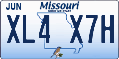 MO license plate XL4X7H