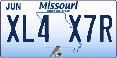 MO license plate XL4X7R