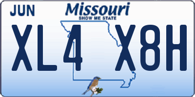 MO license plate XL4X8H