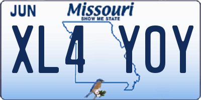 MO license plate XL4Y0Y