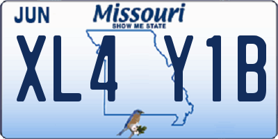 MO license plate XL4Y1B