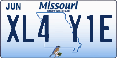 MO license plate XL4Y1E