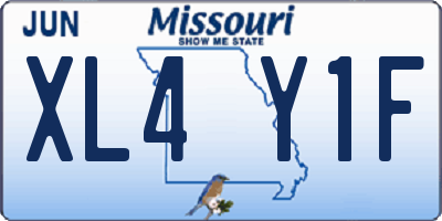 MO license plate XL4Y1F