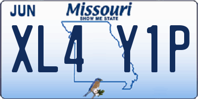 MO license plate XL4Y1P