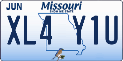 MO license plate XL4Y1U