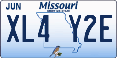 MO license plate XL4Y2E