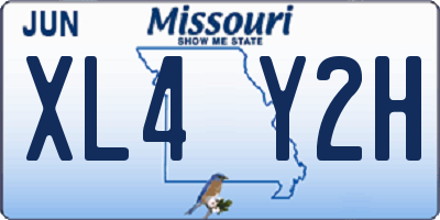 MO license plate XL4Y2H