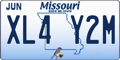 MO license plate XL4Y2M