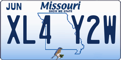 MO license plate XL4Y2W