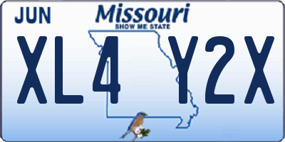 MO license plate XL4Y2X