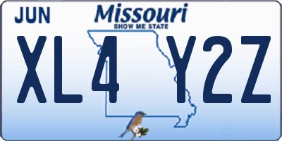 MO license plate XL4Y2Z