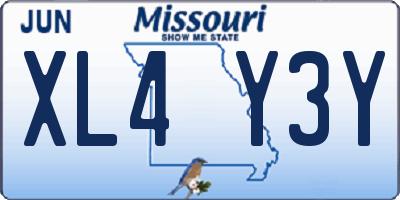 MO license plate XL4Y3Y