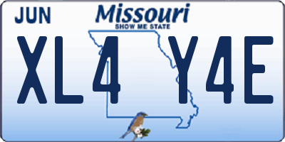 MO license plate XL4Y4E